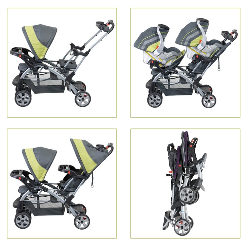 Baby Trend Sit N Stand Double Stroller Moonstruck Ss76a80a